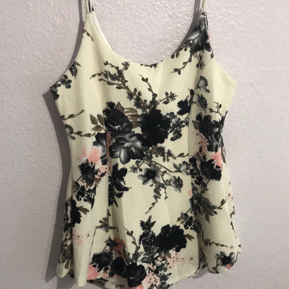 strap shirt with flowers